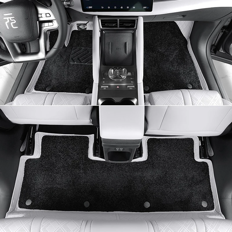 

Для BYD Yuan Up Pro 2024 2025 автомобильные коврики с полным покрытием, двухслойные нескользящие автомобильные коврики для ног, внутренние защитные накладки