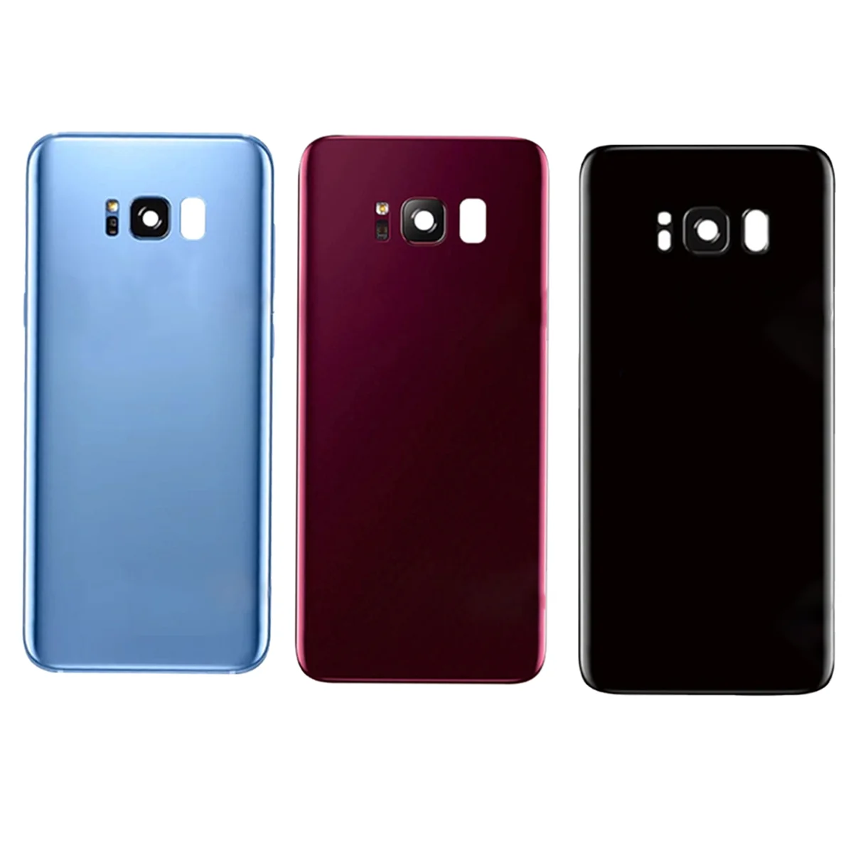 New For Samsung Galaxy S8 Plus Battery Back Cover Glass Panel, Rear Door Housing Case Camera Lens Replace