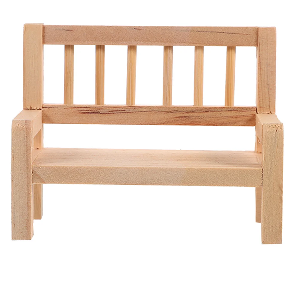 Mini banc modèle meubles décoration maison en bois parc Miniature autres produits enfant