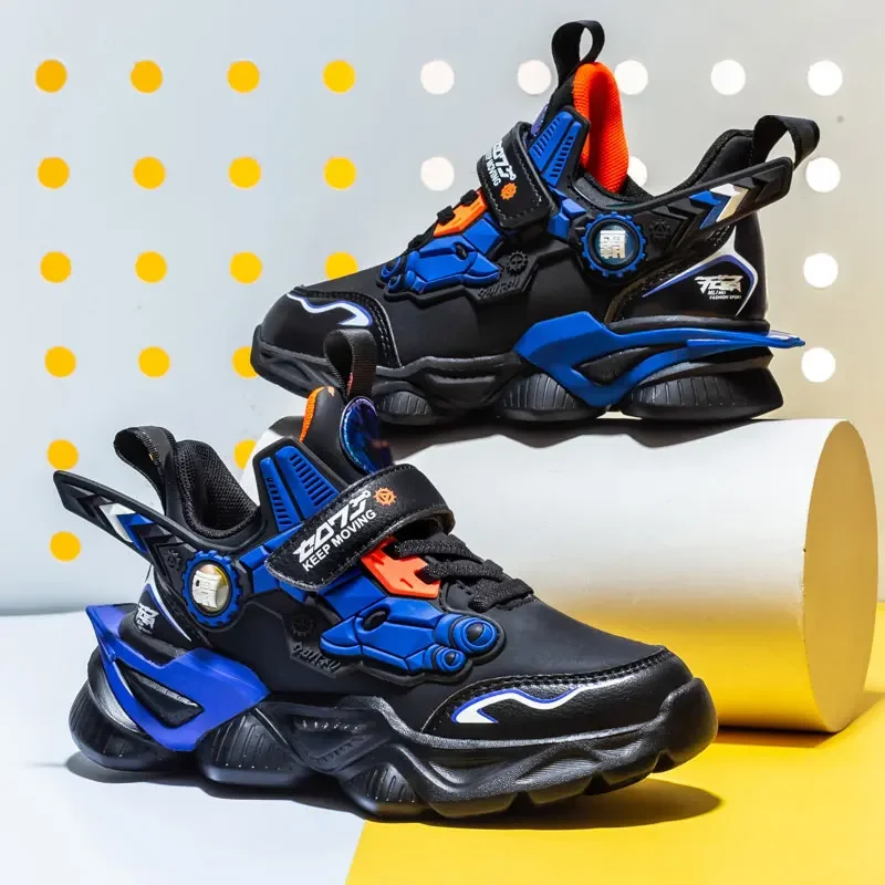 MWY Children's Sneakers Mecha Cartoons Sports Shoes Boys Girls Winter Waterproof Shoes - Optimize your child's style and comfort