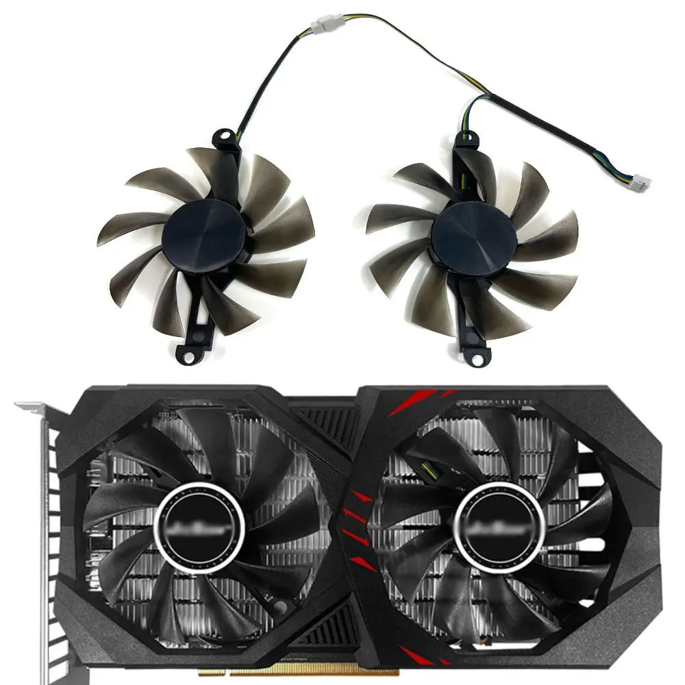 

NEW 2PCS/SET 85MM GTX 1660 TI、RX 6600M GPU FAN，For jishuo RX 6600M、jishuo GTX 1660 TI Graphics card cooling fan