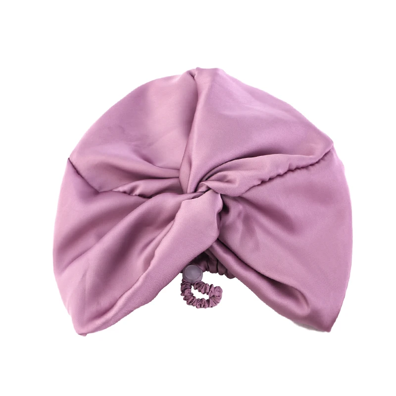 Neue Seide Turban Bonnets Für Frauen Einstellbare Twisted Schlafen Nacht Kappe Stretch Chemo Kopf Wrap Kappe Für Lockige Damen – Detail 5