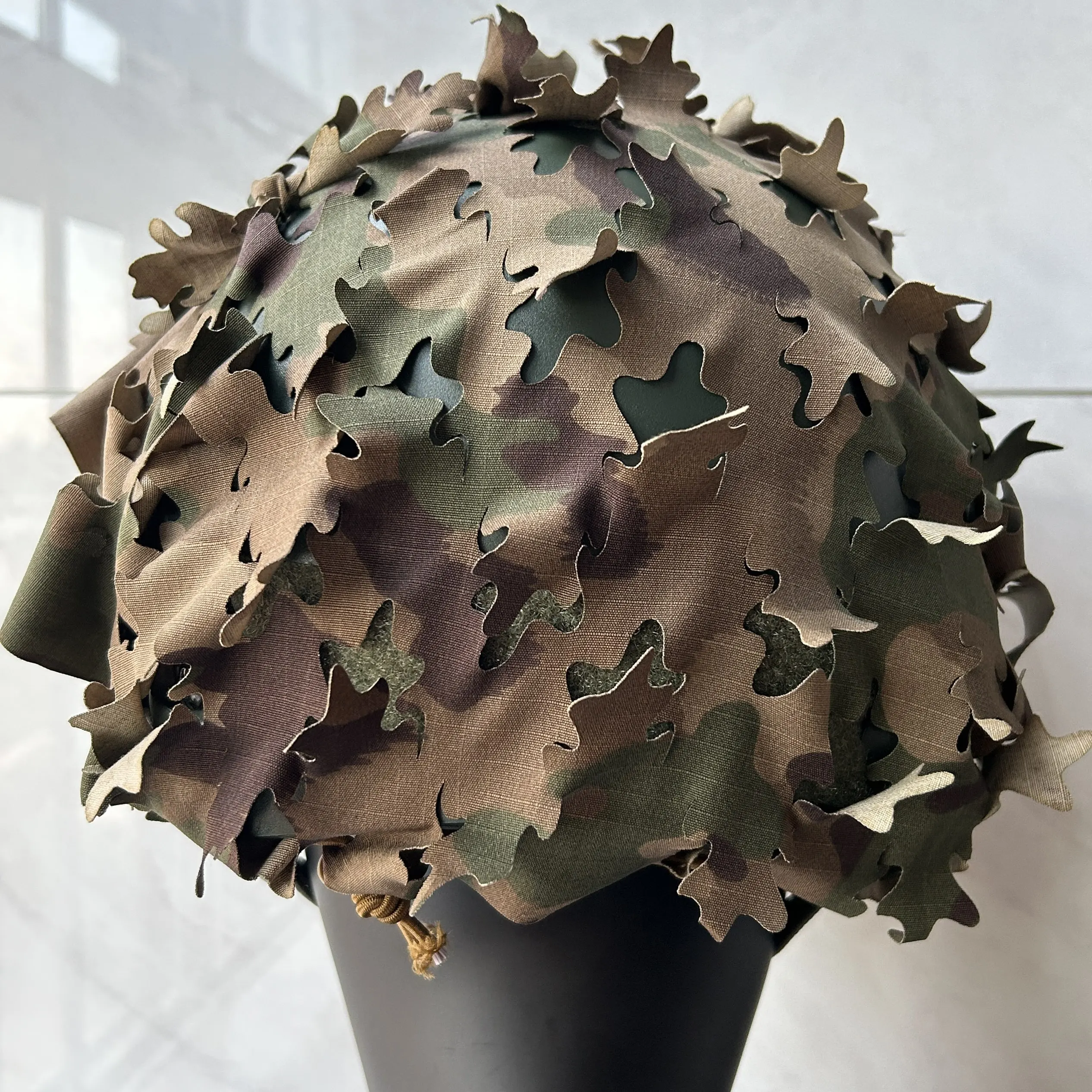 Nylon Cotton Swiss Army TAZ16 Camouflage 3D Leaves Fabric Cover Helmet Scrim for Fast Helmet