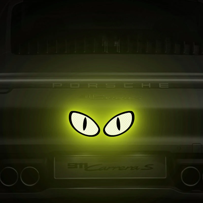 2pcs Car Styling And Decal Auto Scratches Cover For Automobile Body Fuel Tank Bumper Monster Reflective Sticker Cool Trim