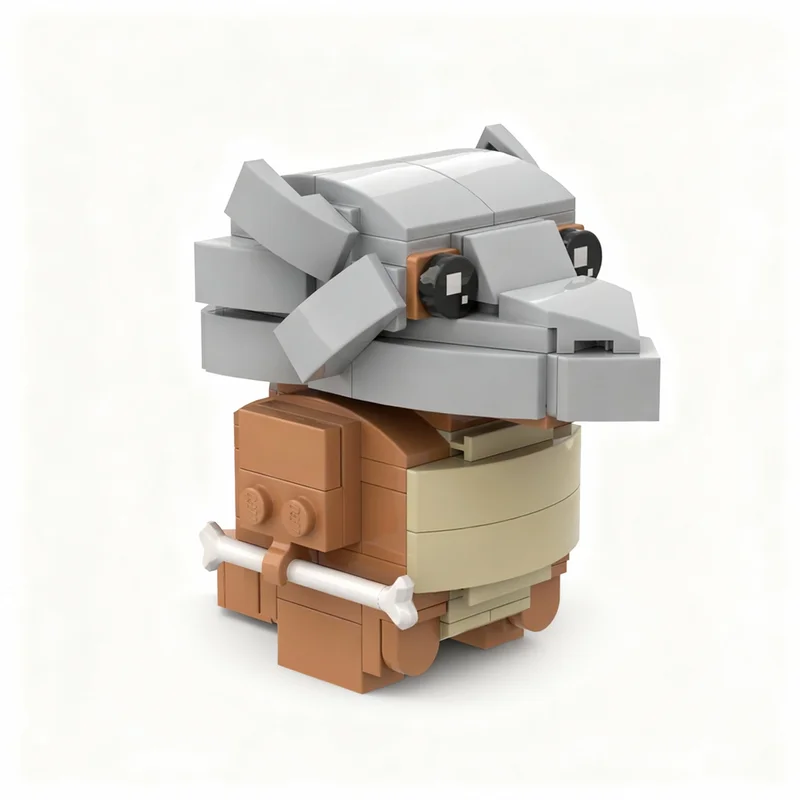 Набор строительных блоков MOC Cubone Poke Brickheadz, 140 деталей, конструктор, рождественский подарок, творческая идея, развивающая игрушка, подарок на день рождения