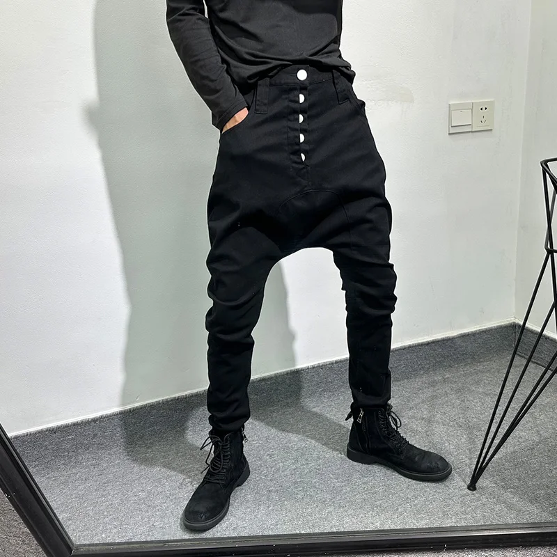 

Dark Yamamoto Style Avant-Garde Retro Pants Popular Leisure Stretch Personality Hanging-Backed Baggy