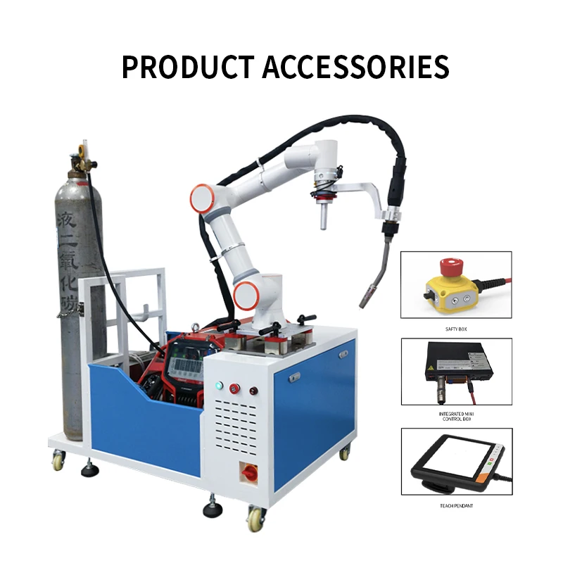 Factory Price Automatic Portable Robot De Soldadura Robotic Welding Systems Small 6 Axis 5kg Cobot Mig Welding Robot Arm Machine
