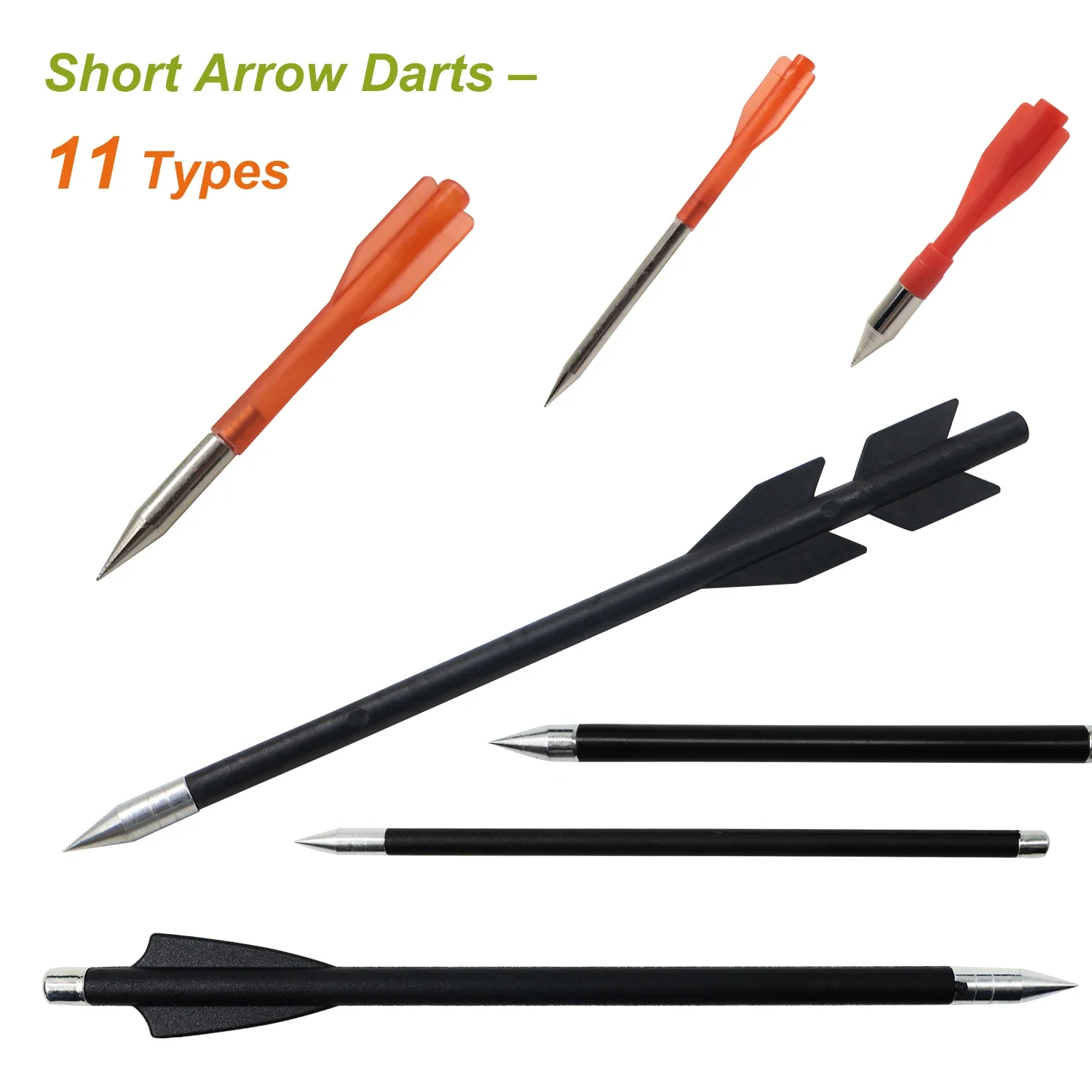 11 Different Types Short Arrows and Darts High-quality Short Arrows For Outdoor Hunting Shooting In Different Sizes