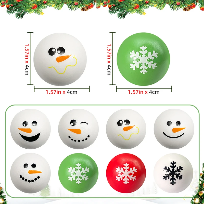 ชุดของขวัญงานปาร์ตี้ 10 ชิ้น ลูกบอลหิมะคริสต์มาสรูปมนุษย์หิมะ ของเล่นตกแต่งงานเทศกาล งานฝีมือ สำหรับงานเฉลิมฉลองวันหยุดในครอบครัว
