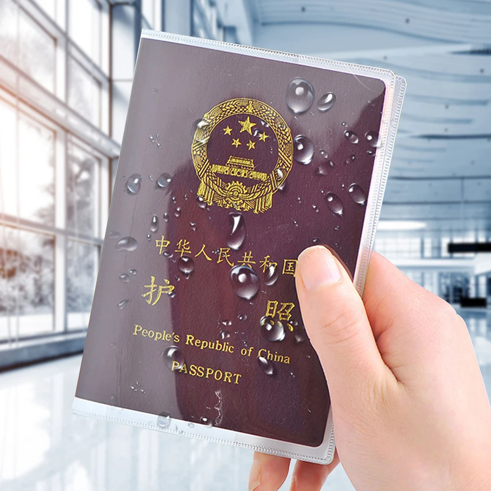 Waterproof Travel Dirtproof Passport Cover Transparent PVC Clear ID Card Holders Purse Business Credit Card Holder Case