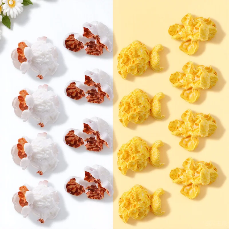 

50Pcs Popcorn Craft Decoration Fun Popcorn Prop for Creative Home Decor Simulation Food Ornament Collection Photo Prop