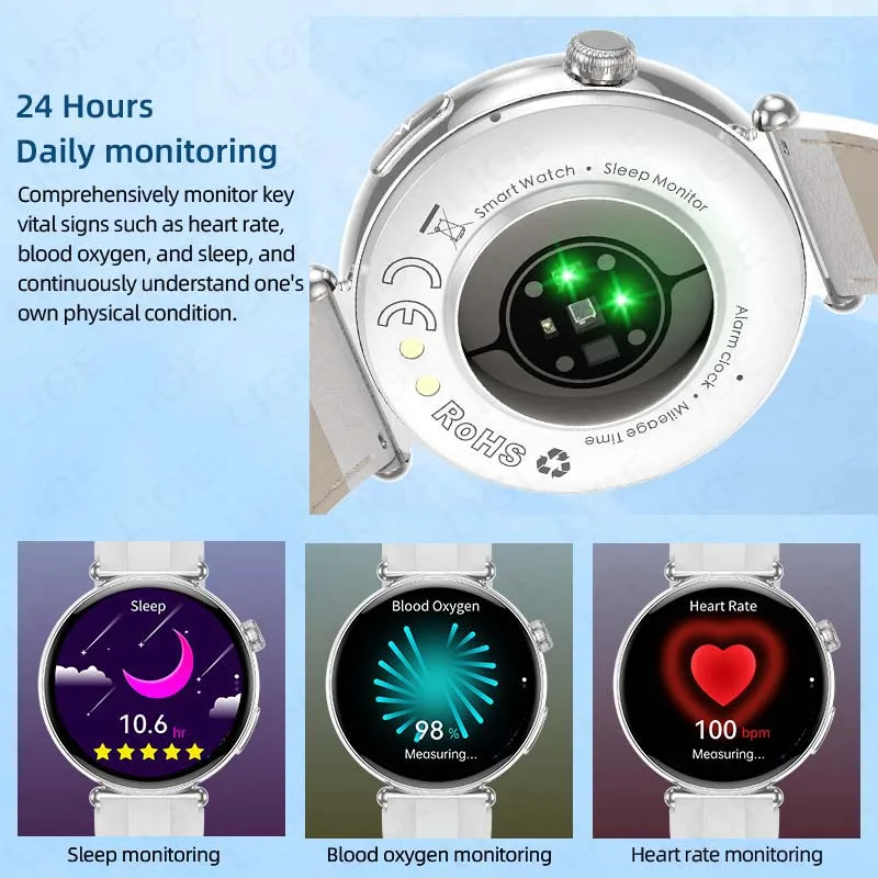 Choice LIGE New Smart Watch HD Full Touch Screen Waterproof Mulitiple Sports Modes Fitness Wireless Call Smart watch For women