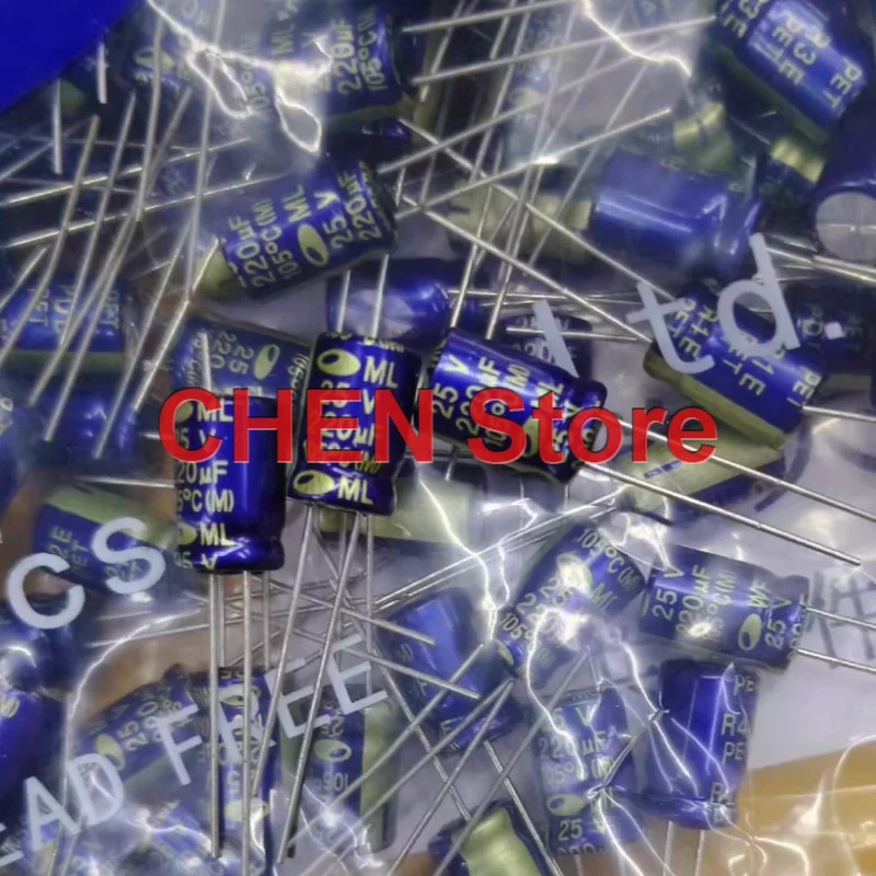 50PCS/lot original SAMWHA ML 25V220UF 8X12MM 105C 220UF 25V electrolytic capacitor free shipping