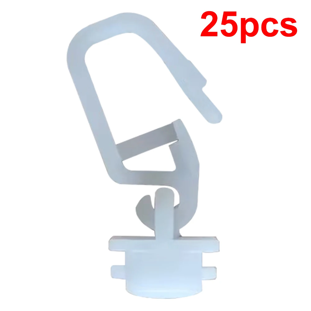 

25PCS/Set Cars Curtain Track Slider Plastic Hooks Runner Fit For Camper Van RV Motorhome Caravan Boat Curtain Accessories Hooks