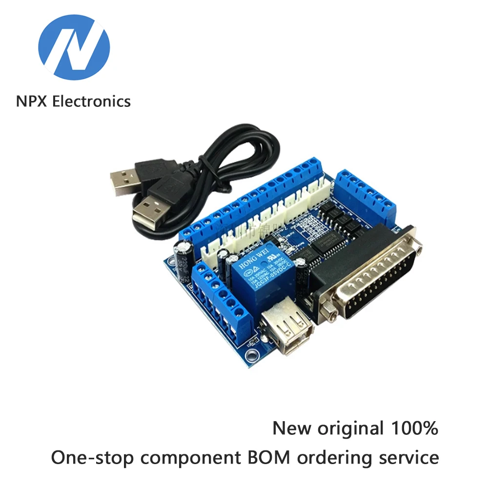 

MACH3 engraving machine CNC 5-axis stepper motor driver interface control board with optocoupler isolation