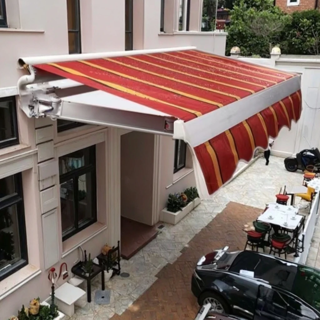 

Wholesale Aluminum Alloy Remote Control Telescopic Anti-UV Waterproof Sunshades Canopies Outdoor Garden Patio Balcony Coffee