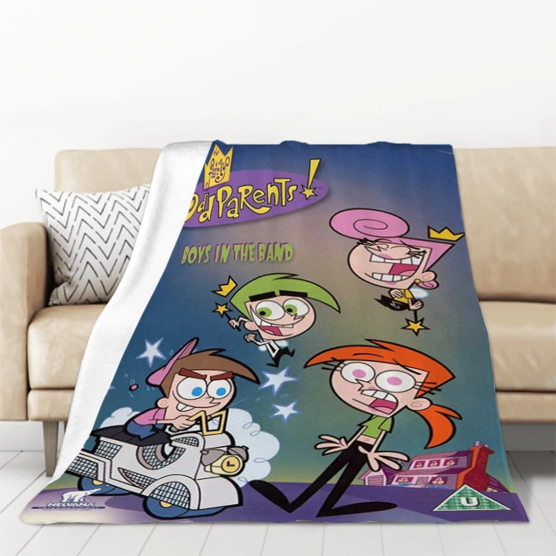 

The Fairly Oddparents Cartoon Bed Blankets & Throws Warm Winter Blanket Furry Bedspread Knee Sofa Baby Bedspreads Camping Fleece