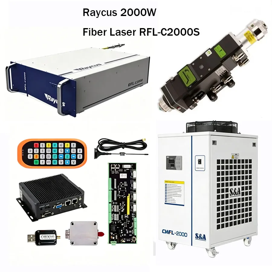 Raycus XC3000 Plus laser cutting control system 1500W/2000W/3000W fiber laser source BT240S laser cutting head and chiller