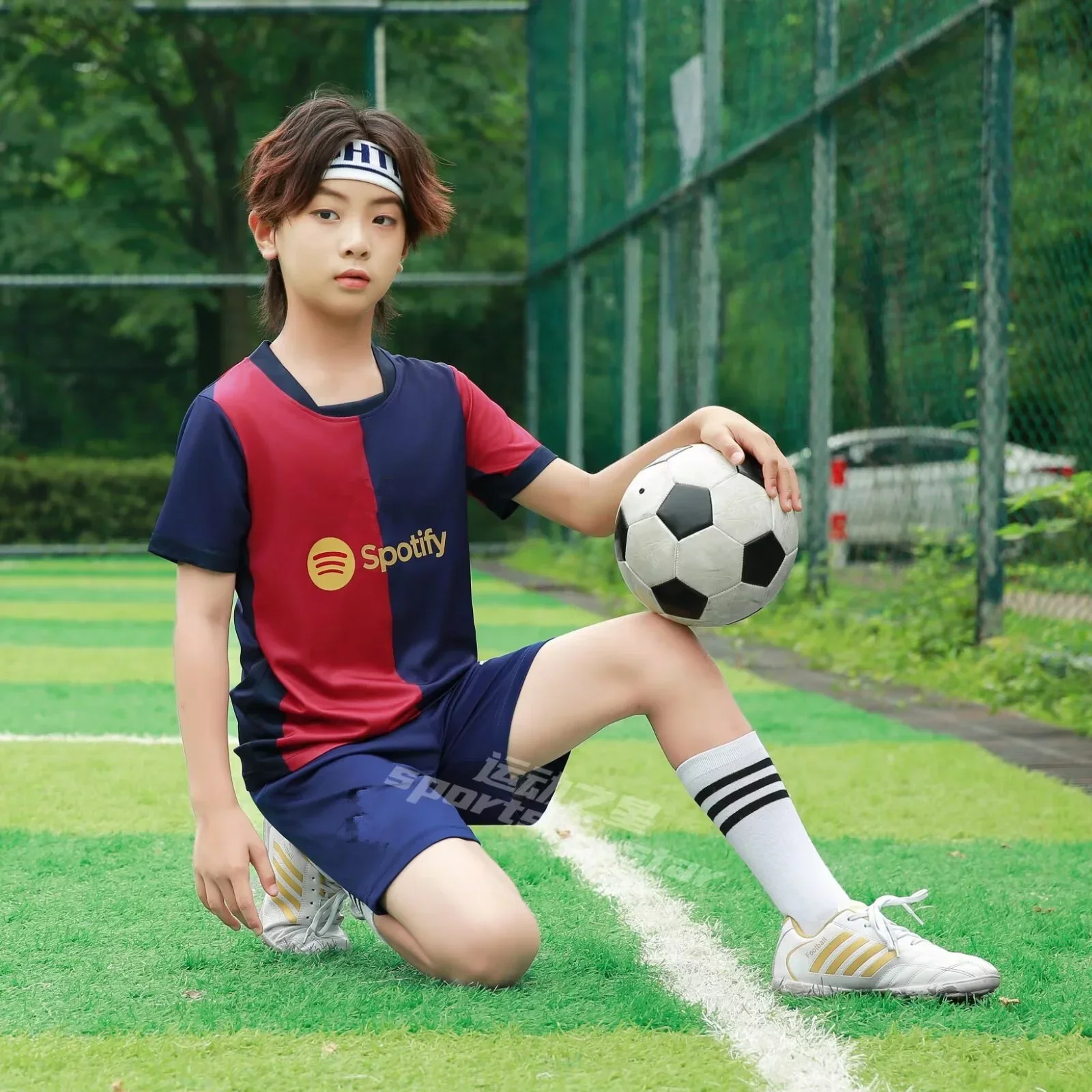 Children\'s sports suit boy girl  Barcelonas Fans shirt Training wear games rugby Football Shirt   Kids Child Sets Kit uniform