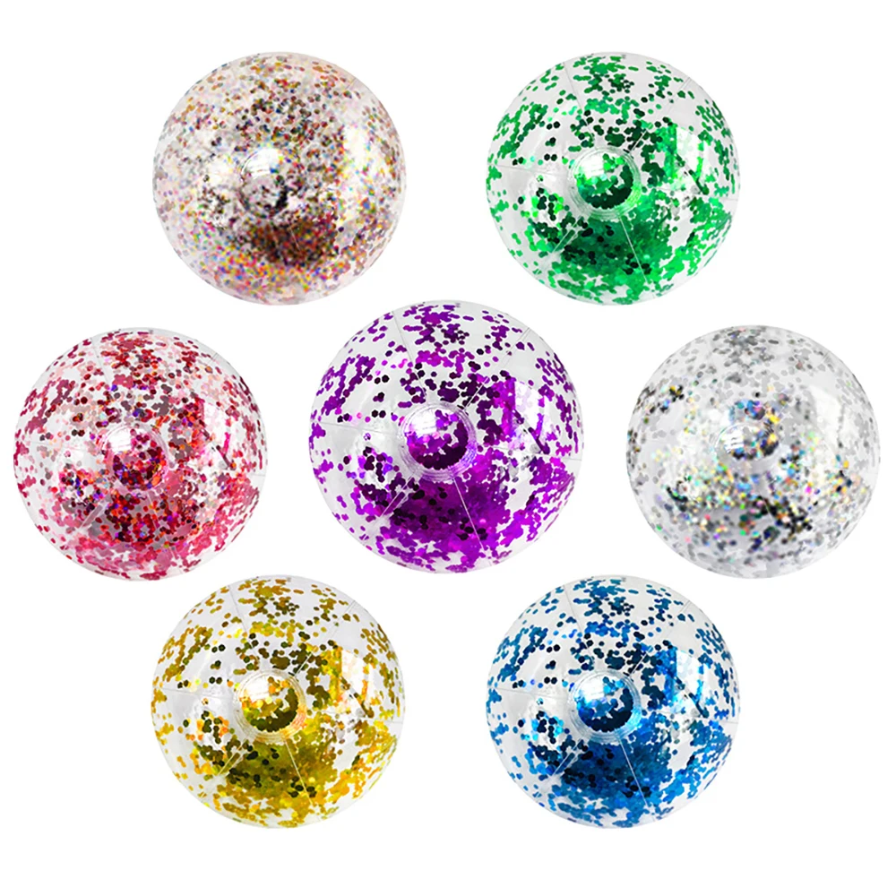 4 stuks opblaasbare glitter strandbal 15,74 inch water strandbal geschikt voor strandzwembad party games