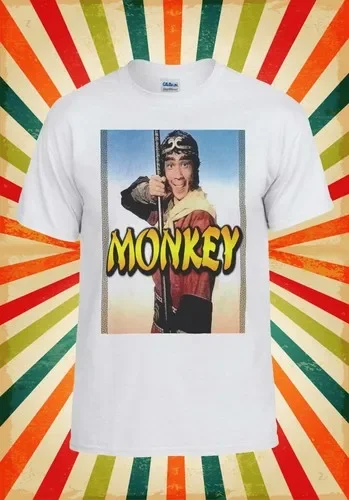 Camiseta sin mangas unisex con estampado de anime japonés de Monkey Magic para hombre y mujer, 142E
