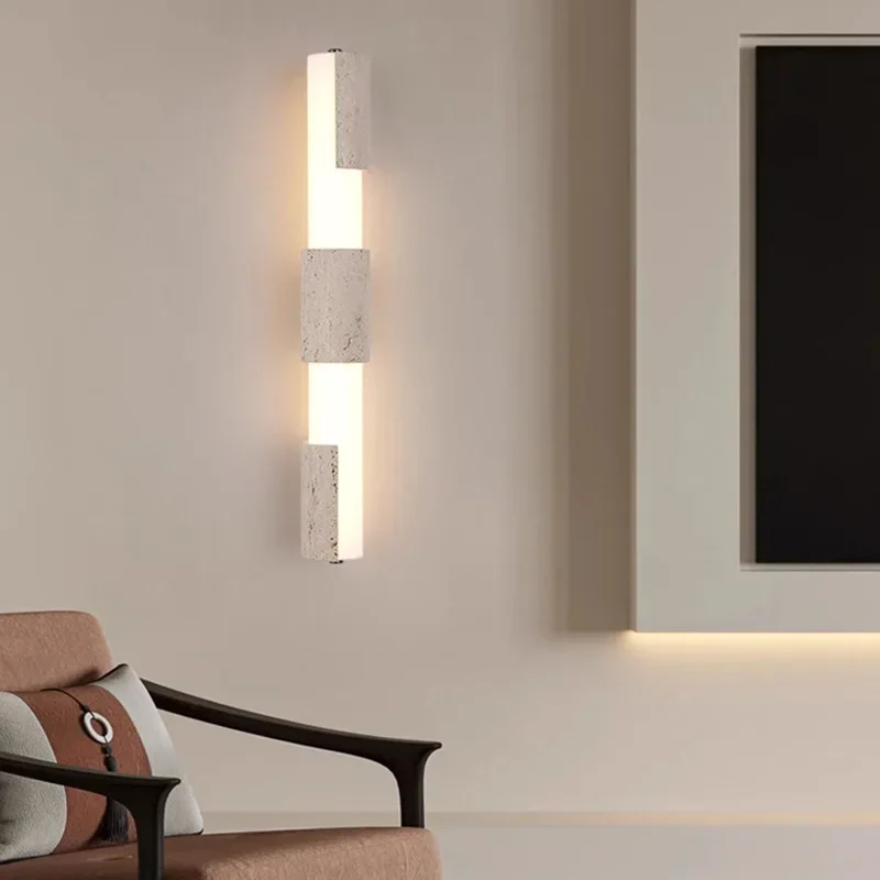 Simplicity Nordic Acrylic Stone Sconces Plastic LED Wall Lamps Indoor Art Lustre Lights for Bedroom Home Decoration Chandeliers