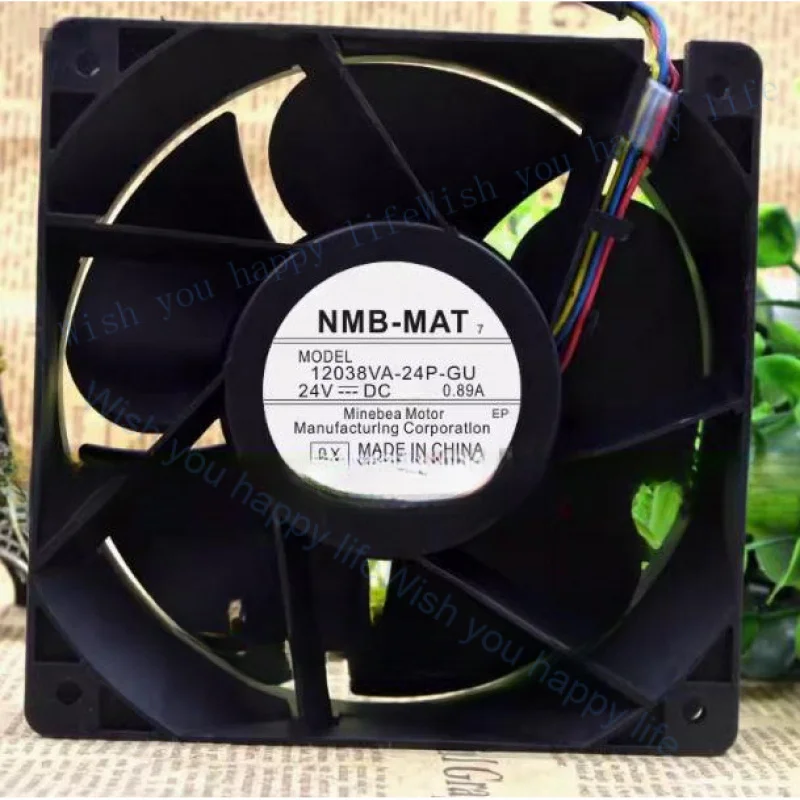 

V+ FOR NMB 12038VA-24P-GU 12038 24V 0.89A 12cm inverter cooling fan