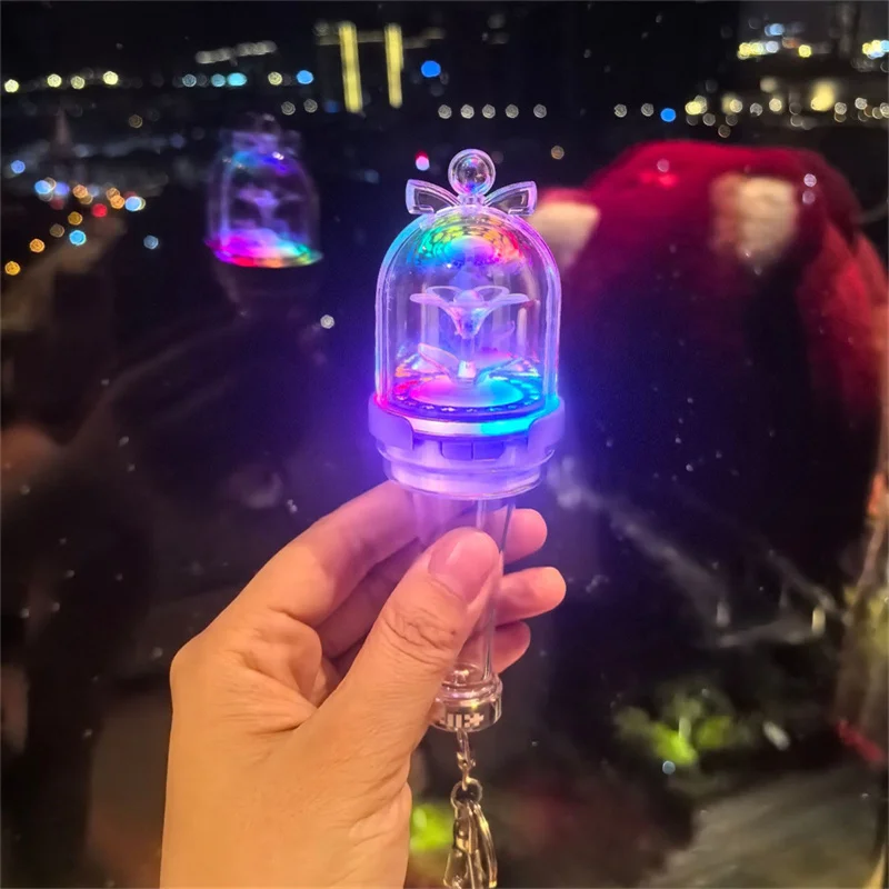 Kpop ILLIT عصا إضاءة صغيرة سلاسل المفاتيح YUNAH MINJU MOKA WONHEE IROHA أضواء إلكترونية حقيبة قلادة Keyrings لمحبي الهدايا #2