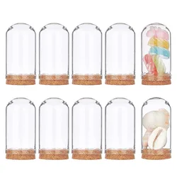 Glass Jars Bottles Decoration Bottles with Cork Stoppers Display Dome with Base for Wedding Party Favors Arts Festival Decor