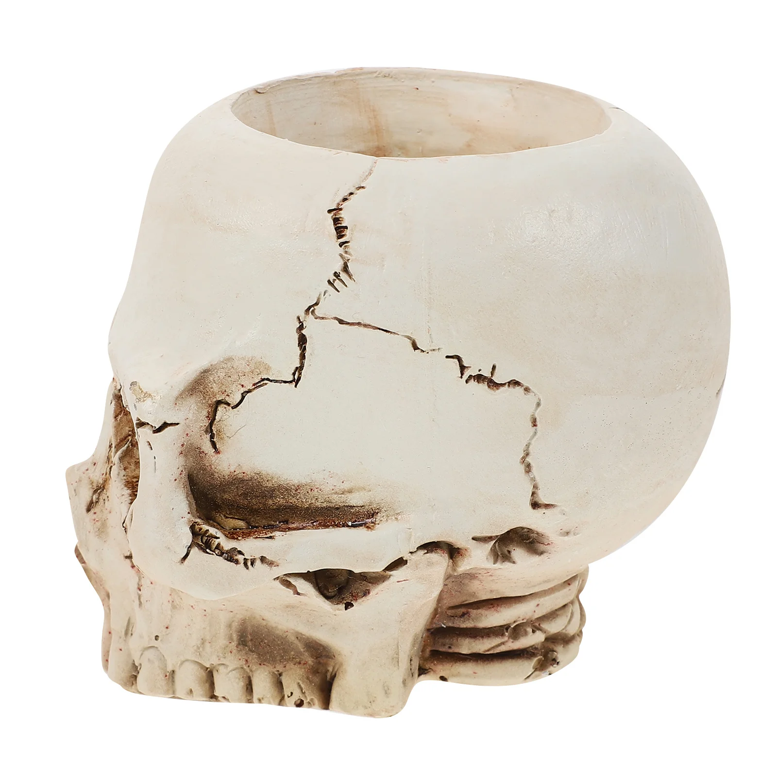 

1Pcs Skull Resin Flower Pot Succulent Planter Halloween Decor Durable Flower Container Home Adornment Gift for Garden Bar Club