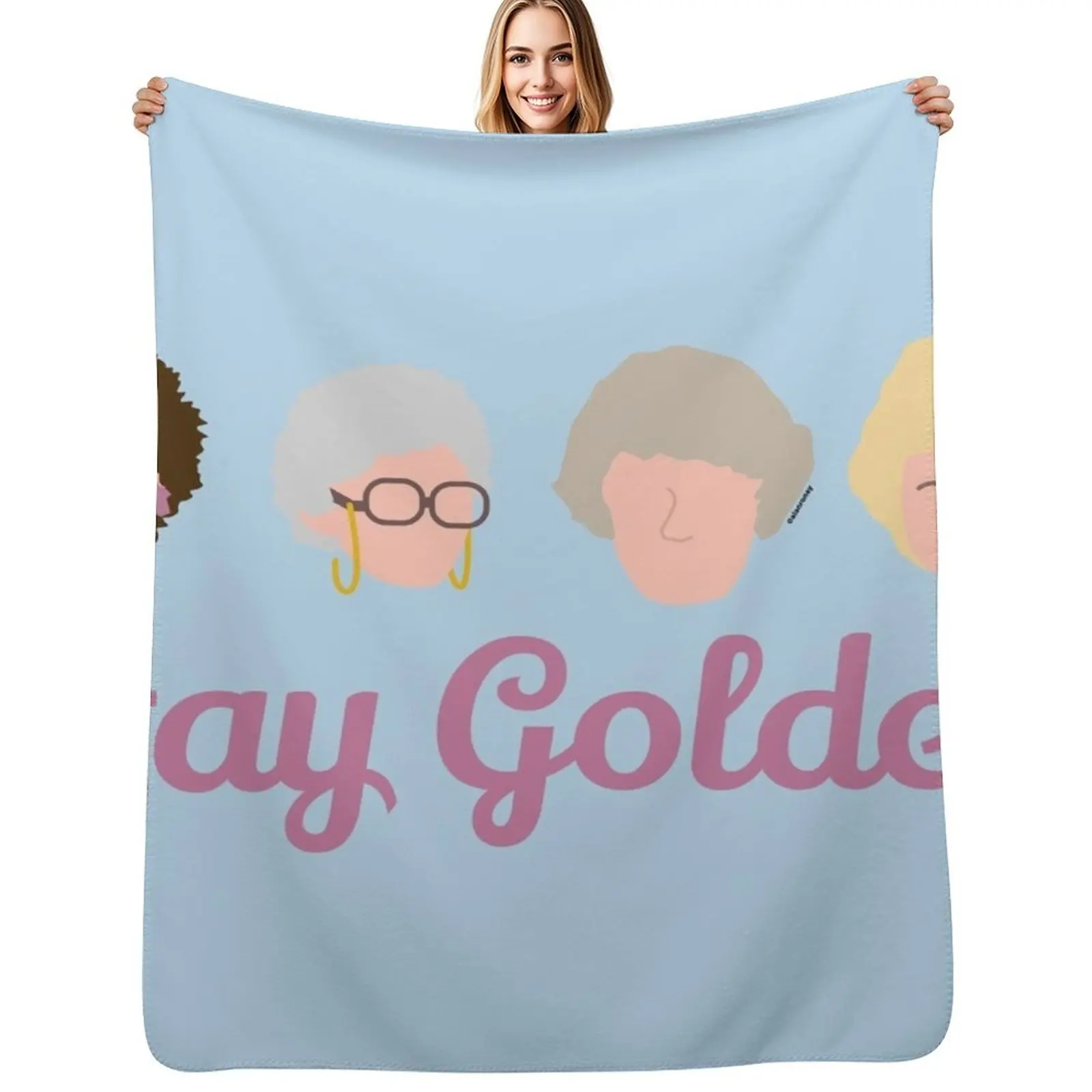 Stay Golden Golden Girls Throw Blanket Foldable Soft Warm Blanket for Outdoor Use