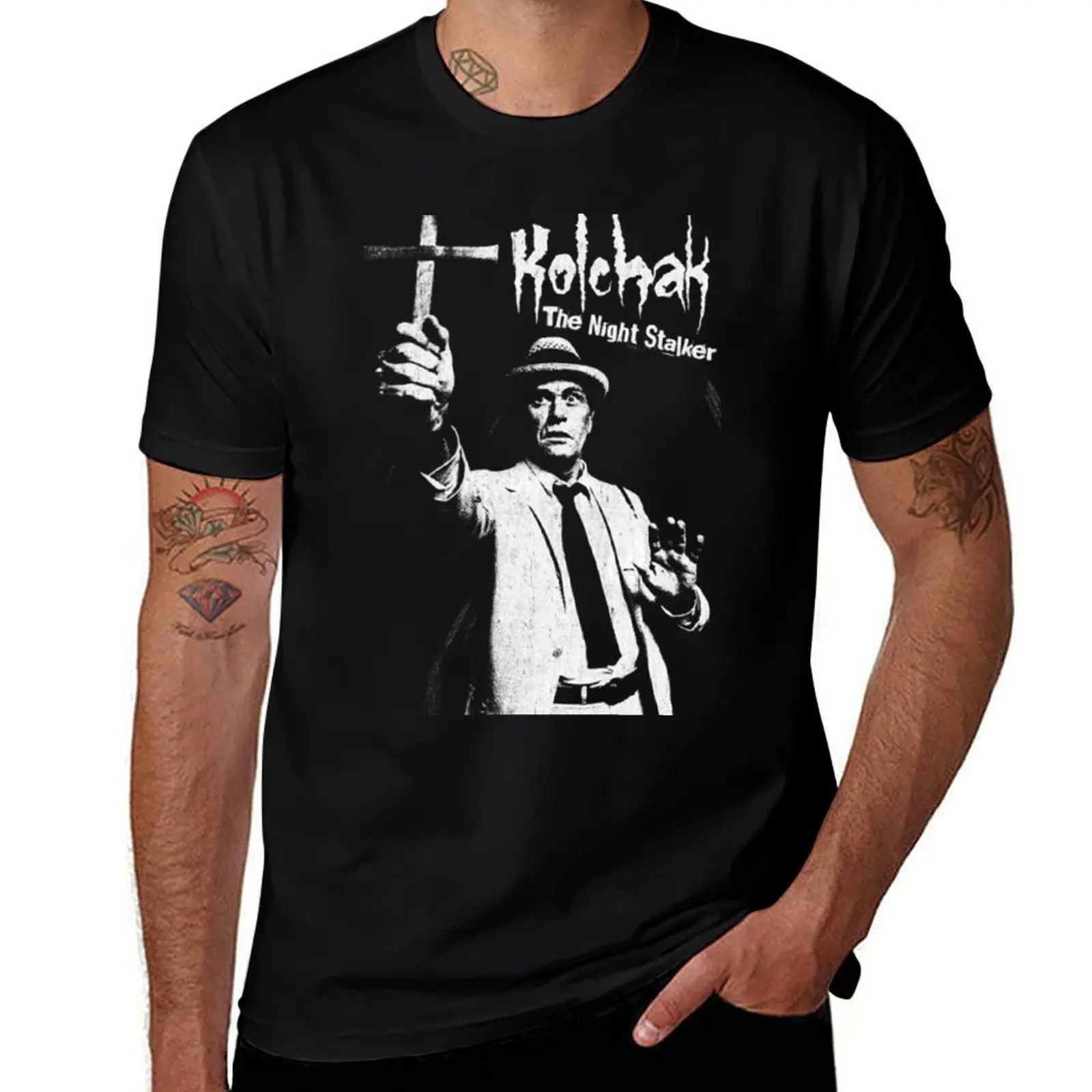 

Gargoyles meet Kolchak T-Shirt Casual Graphic Print Tee