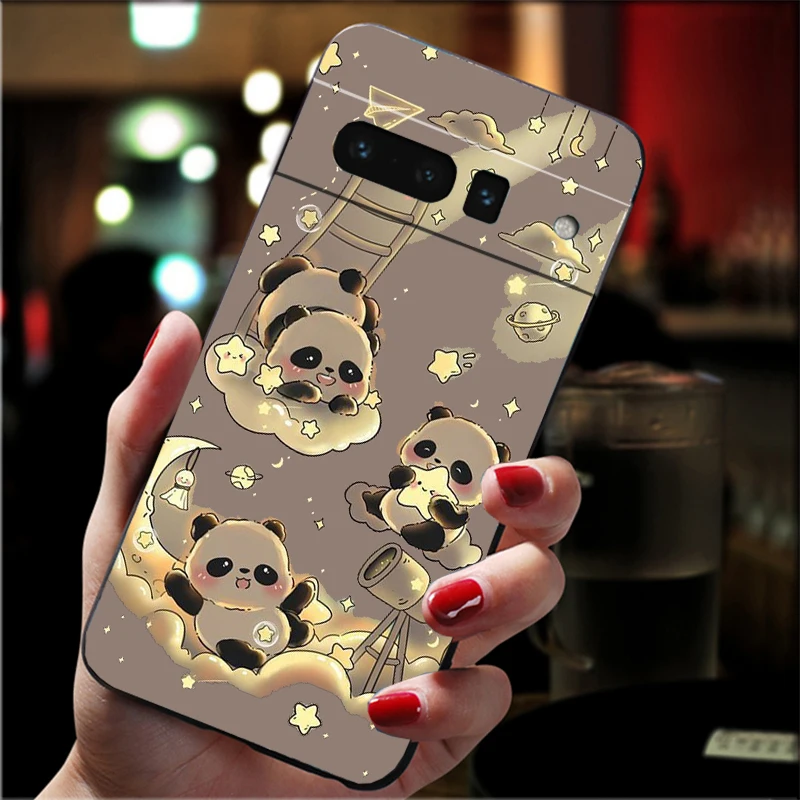 الباندا الدب جراب هاتف لجوجل بكسل 10 9 برو XL 9A 8 7 6 برو بكسل 8A 7A 6A بكسل 8 7 6 5