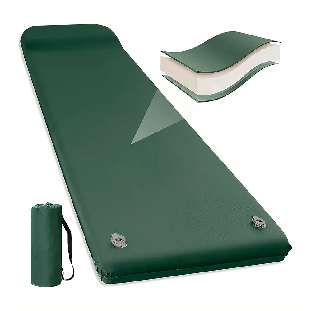 

Automatic Inflatable Mattress Soft Foam Camp Mattress Pad Lightweight Travel Air Bed With Pillow Camping Gear For Home Car Tent