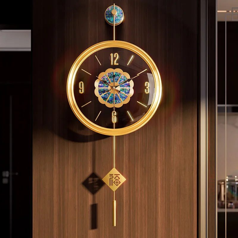 Round Luxury Wall Clocks Living Room Digital Interior Modern Aesthetic Wall Watch Creative Fashion Reloj Pared Home Decoration