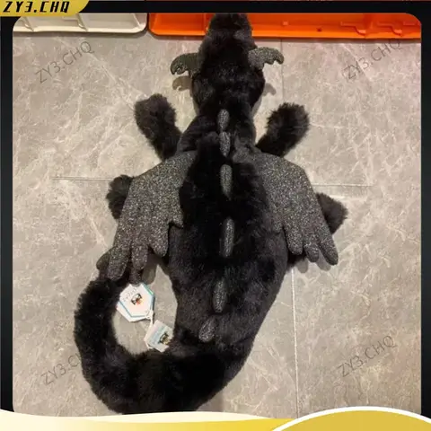 Fun Snow Dragon Series Black Dragon Doll Home Decoration&Children'S Soothing Toy Festival Gift Plush Filling Animal