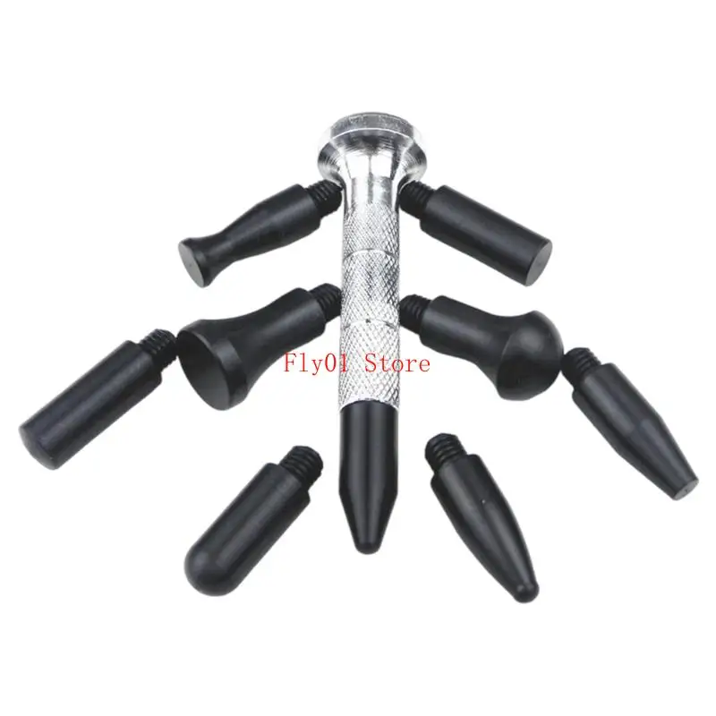 Pit Knocking Down Pen with Interchangeable Tip Professional Car Dent Tap Down Pen Car Dent Repair Leveling Pen