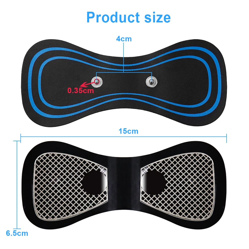 Blue Self-adhesive Electrode Pad EMS Neck Massage Patch TENS for Neck and Back Muscle Pain Relief and Relaxation Massage Pad