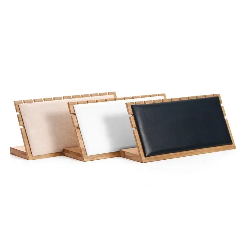 

Bamboo Necklace Window Display Pendant Holder Rack Necklace Display Jewelry Display Organizer Storage Case 24.6*7.5*12.2cm