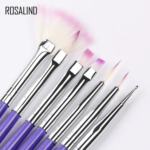 7P Nail Art Brush Set Rosalind