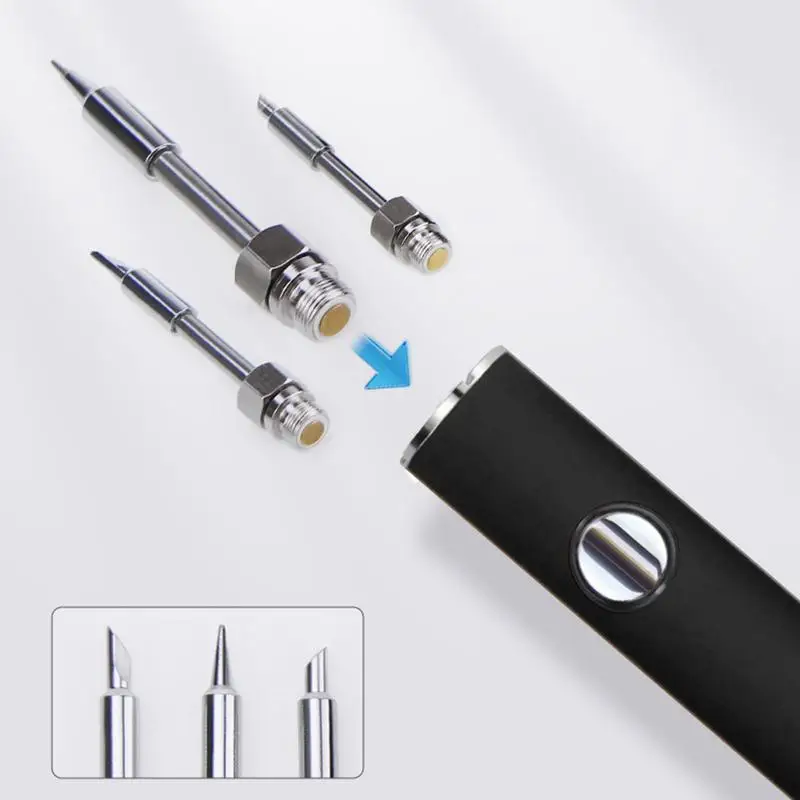 USB Type-C Electric Soldering Iron 510 Thread Battery Pen Solder Iron Adjustable Heating Battery Solder Iron Repair Welding Tool