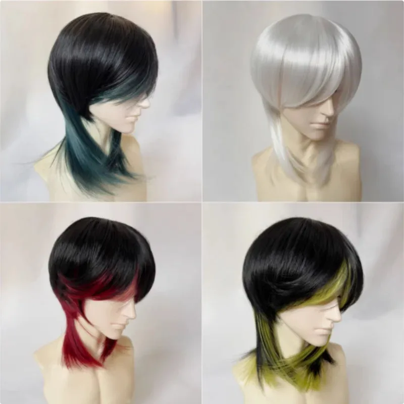 

BJD Wigs Short Hair for 1/3 1/4 Dolls SD MSD MDD Wigs Doll White Gold Black Pink Brown Blue Green Hair
