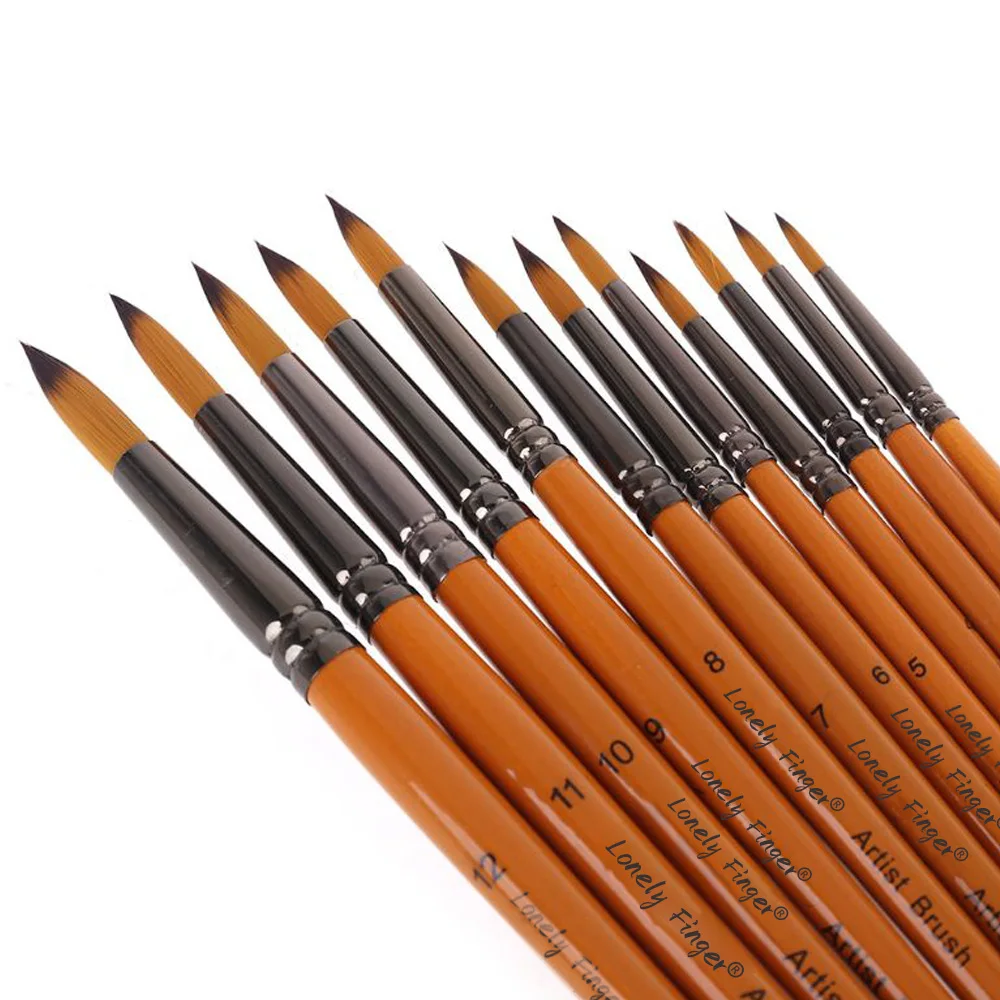 12-Piece Artist Paint Brush Set 5