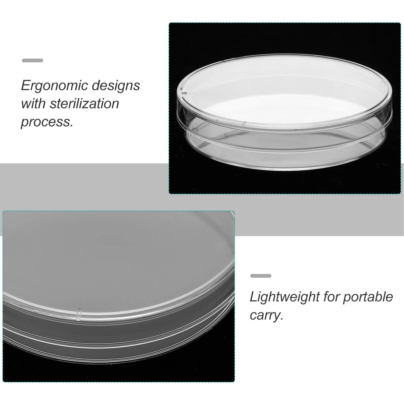 20 шт. пластиковые чашки Петри 70 мм стерильные легкие портативные стерилизованные чашки для культуры с крышкой пластиковая чашка Петри