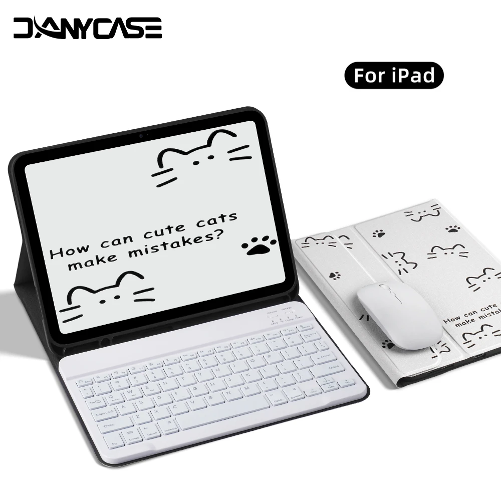 

For ipad 11th a16 case Tablet Keyboard 10th Generation 10.2 7 8 9th Cover Pro Air 13 11 M3 M2 M4 M5 Pro 12.9 in Protective Cover
