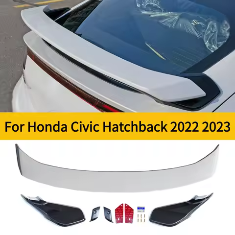 For Honda Civic Hatchback 2022 2023 Type-R Style ABS Car Trunk Spoiler Auto Rear Wing Accessory Vehicle