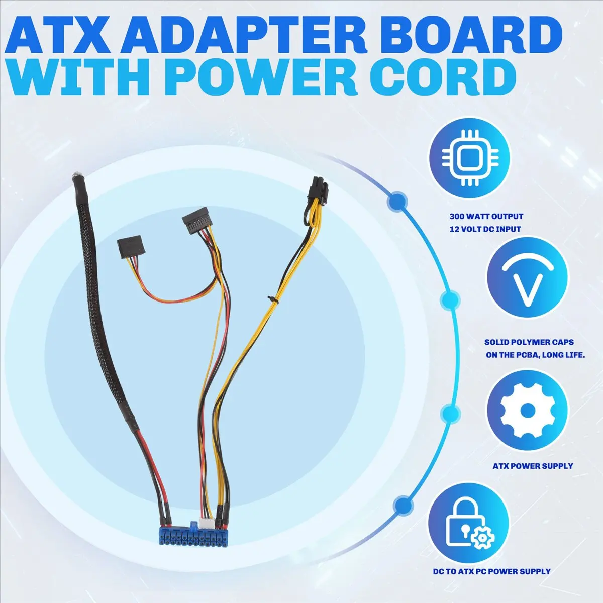 L77A تيار مستمر 12 فولت 300 واط 24Pin ATX اللوحة موصل صغير ITX امدادات الطاقة تيار مستمر إلى ATX PSU وحدة لألعاب الكمبيوتر الشخصي #5