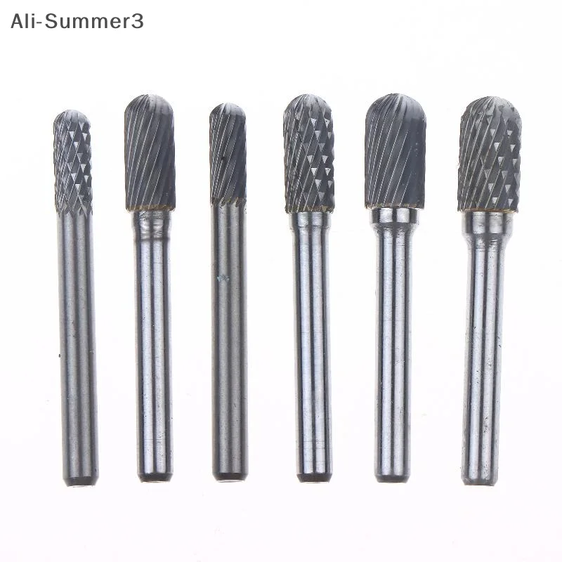 

Роторный напильник из карбида вольфрама, заусенец, стиль C, шариковый носовой цилиндр, 6 мм, 1/4 хвостовика, инструменты для резьбы по форме, однорезная фреза