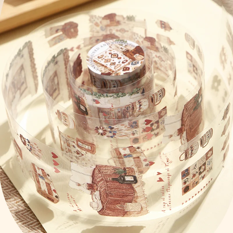 Mr.Paper 200cm/Roll Romantic Boho Series PET Washi Tape Set Vintage Bohemian Scene Decor for Journal Scrapbook DIY - view 2