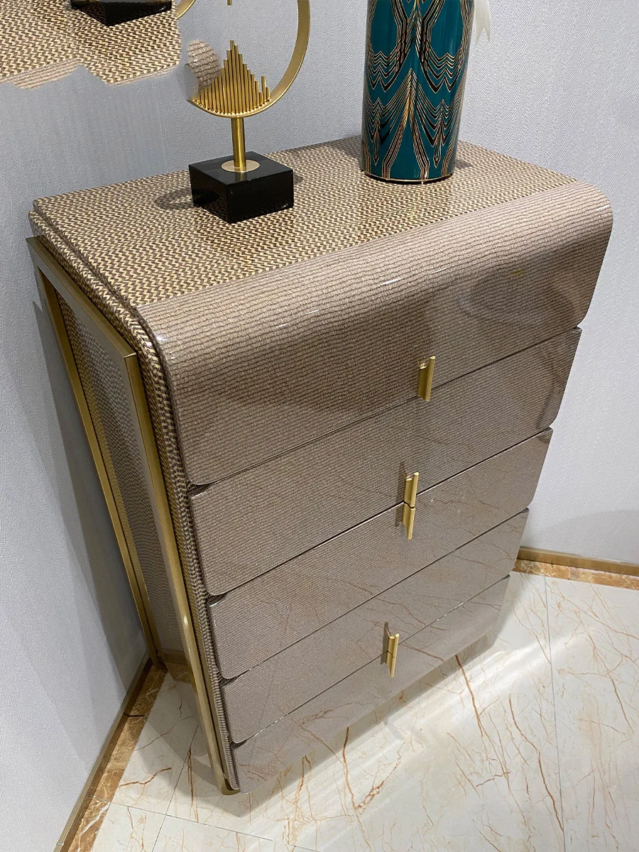 خزانة تخزين فاخرة مطلية بخمسة أدراج وخزانة غرفة نوم بخمسة أدراج #5